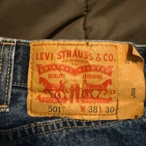 Levis 501 Blue denim 38x30